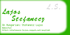 lajos stefanecz business card